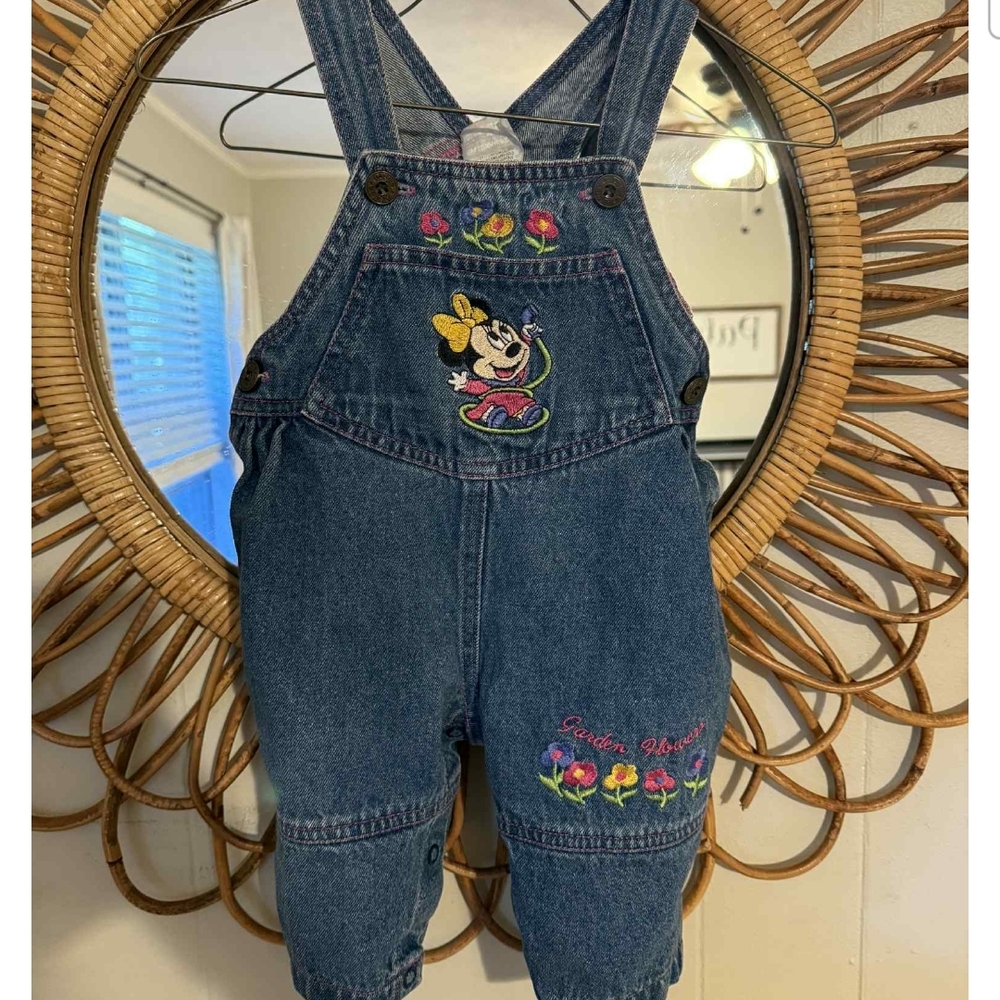 Disney Blue Overalls with Winnie the Pooh Embroidery